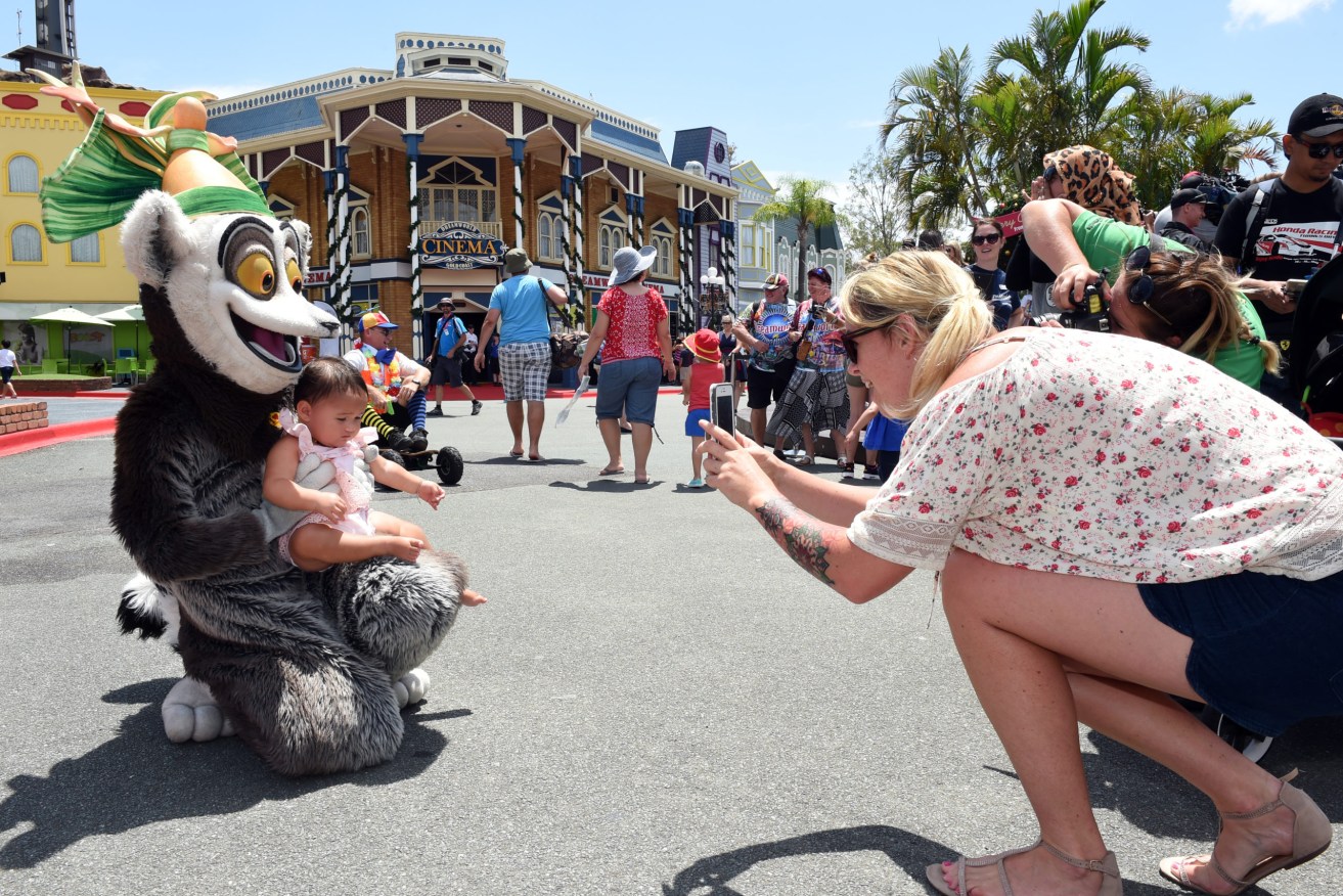 Theme parks have been granted a lifeline by the Queensland Government (Photo: Dan Peled/AAP PHOTOS)