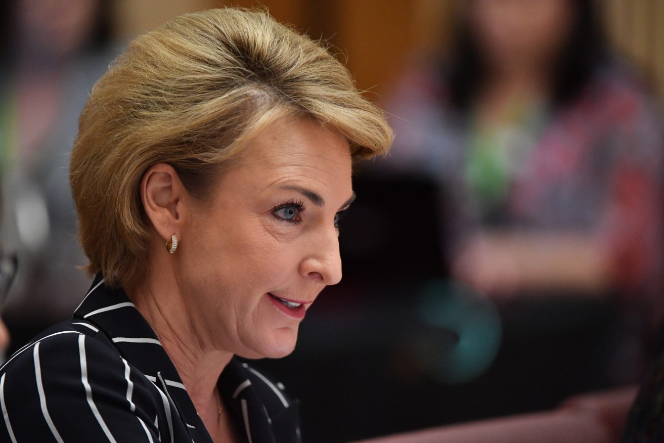 Attorney-General Michaelia Cash announced new workplace sexual harassment laws. Photo: Mick Tsikas/AAP PHOTOS)