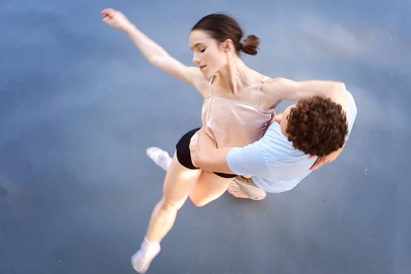 Lucy Green and Sam Packer in a still from Prelude, which they choreographed, performed, shot and edited for Queensland Ballet's 60 Dancerd, 60 Stories.