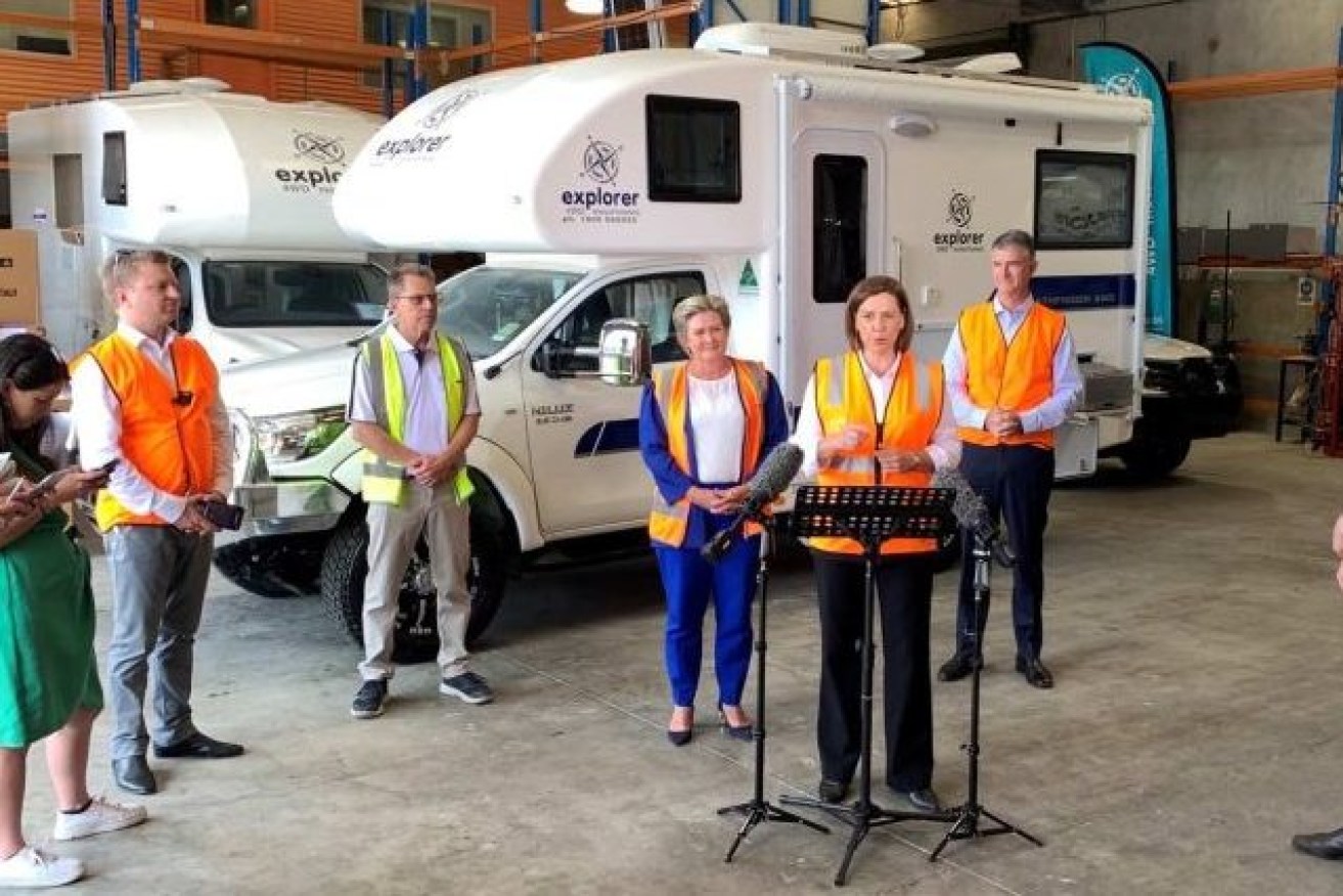 Opposition Leader Deb Frecklington announced a new grey nomads initiative. (Photo: ABC)