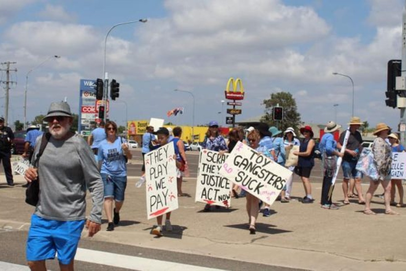 Participants in street protests in Townsville are calling for more action to reduce youth crime. Photo: ABC licensed