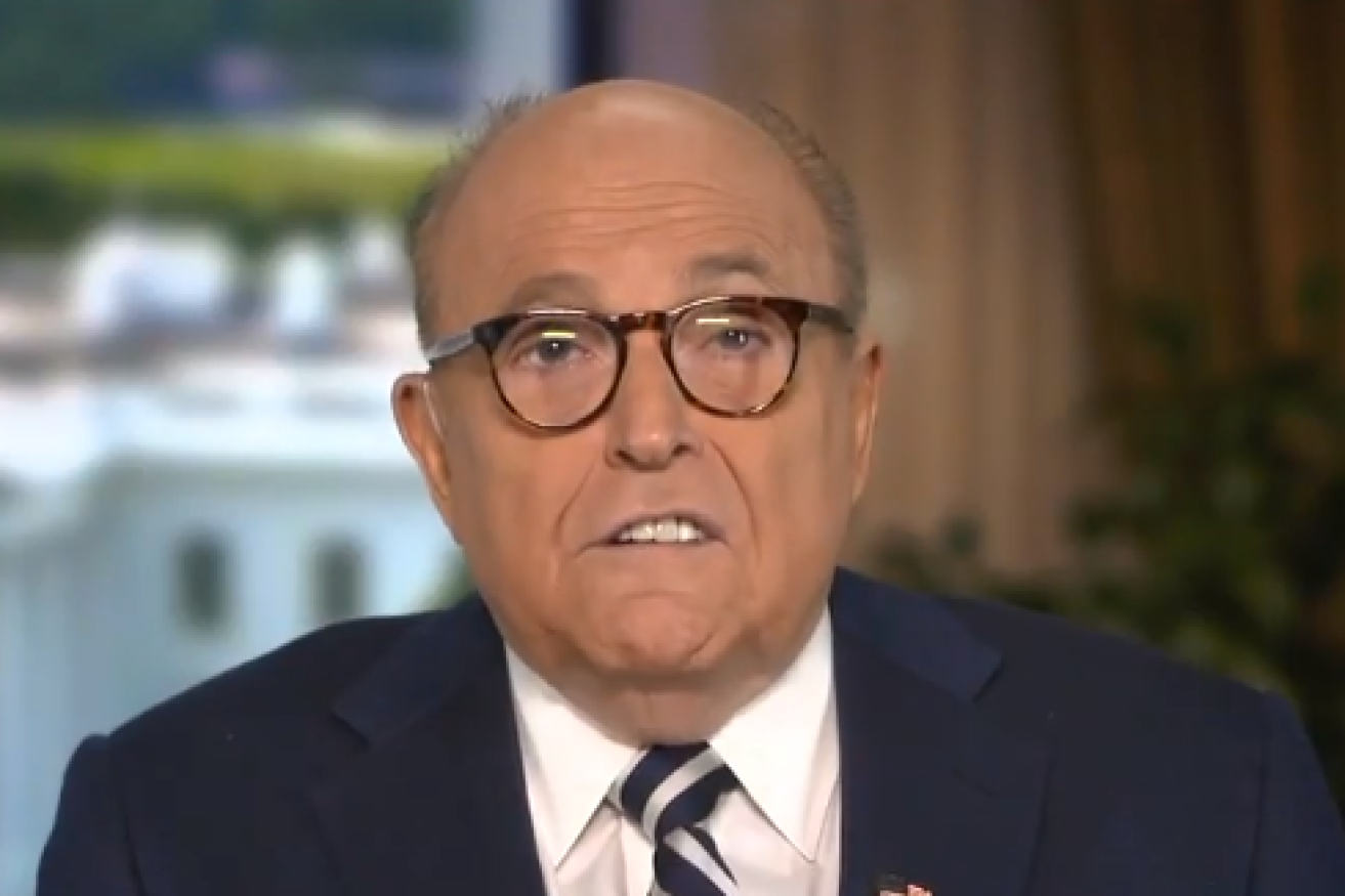 Rudy Giuliani appeared on Fox News hours before Donald Trump confirmed on Twitter that he had tested positive for coronavirus. (Photo: Supplied/Fox News)