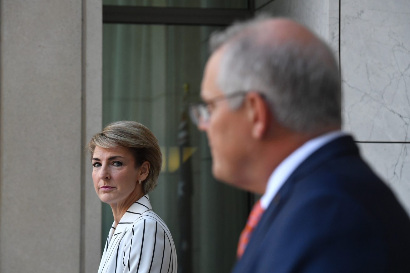 Attorney-General Michaelia Cash and Prime Minister Scott Morrison will be asked to amend Commonwealth laws to support Queensland's Voluntary Assisted Dying scheme. (AAP Image/Mick Tsikas) 