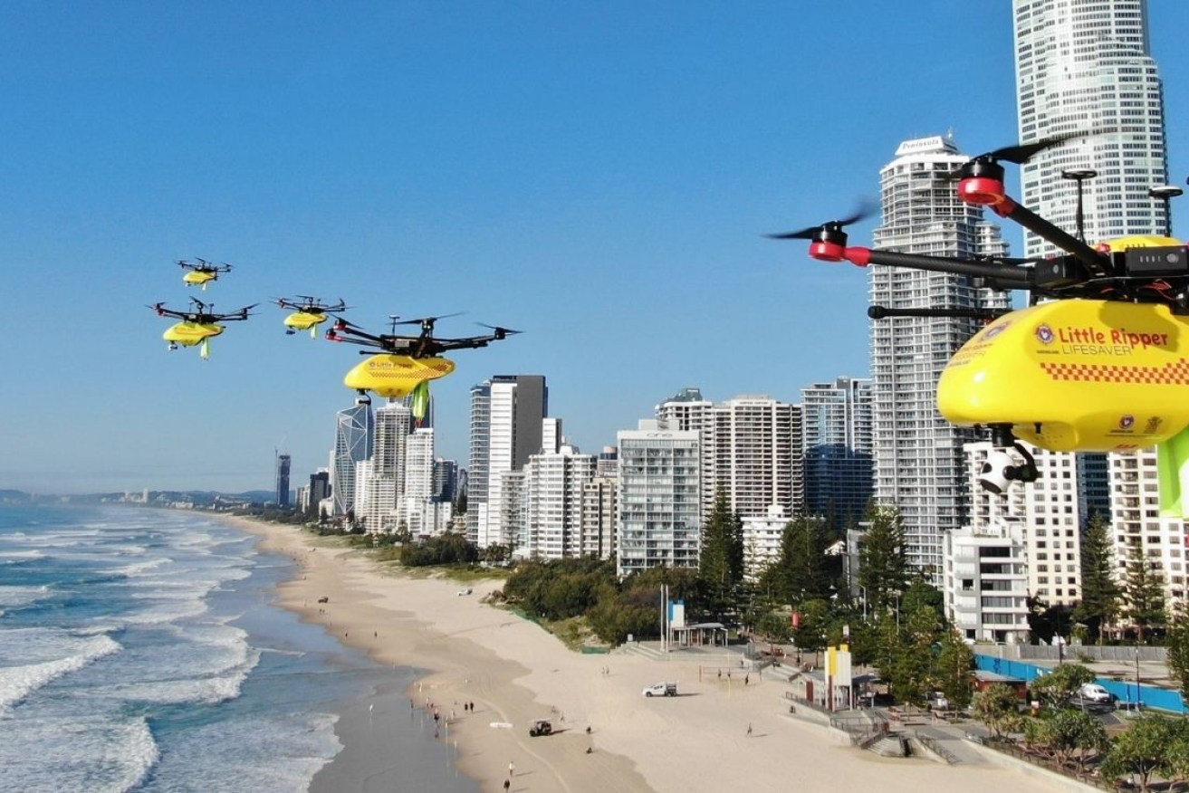 Surf Life Saving Queensland has invested in a drone company to bring the technology to beaches across the State (Pic: Supplied(.