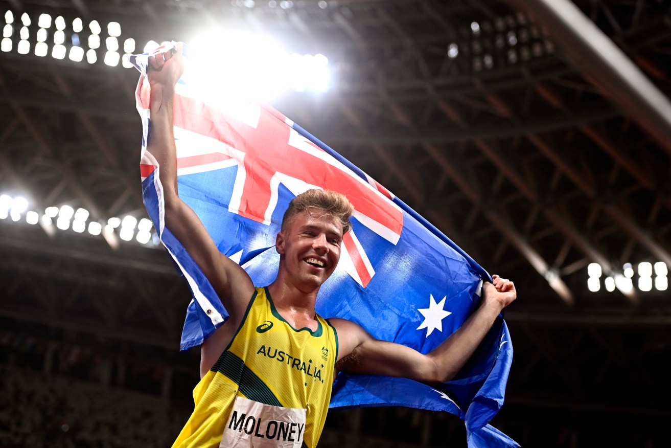Australian athlete Ashley Moloney at last year's Olympic Games in Tokyo where Brisbane was named the host of the 2032 summer event. EPA/CHRISTIAN BRUNA