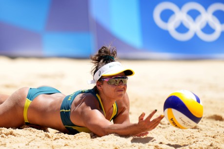 ‘Happy tears’: Aussie beach volleyballers dig deep to claim silver