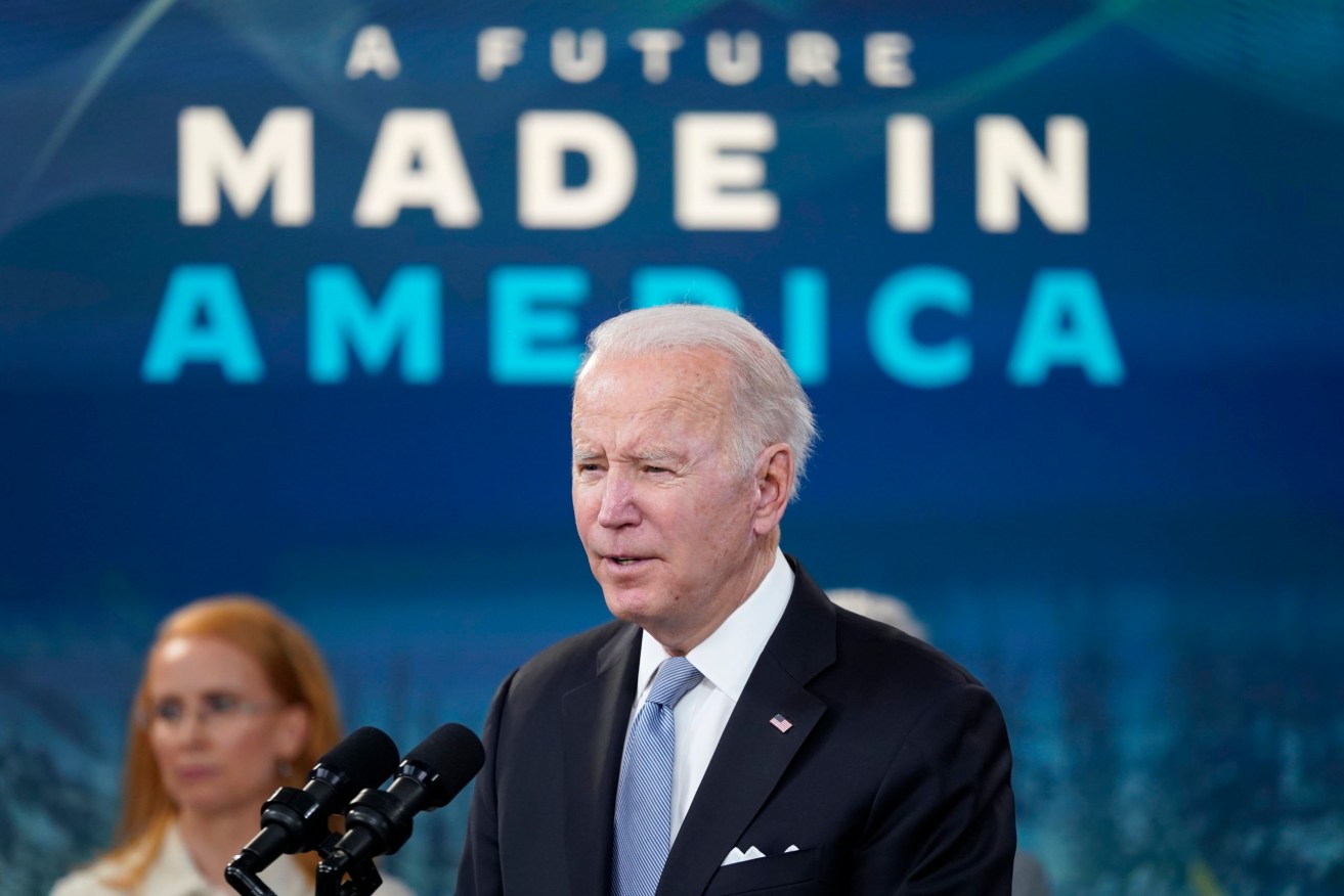 President Joe Biden has been dragged into the abortion debate following a leaked Supreme Court draft decision.   (AP Photo/Alex Brandon)